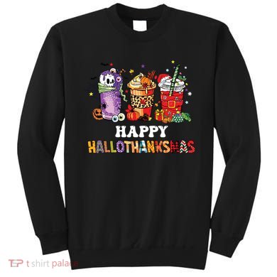 Happy Hallothanksmas Pumpkin Spice Cups Sweatshirt