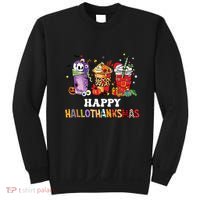 Happy Hallothanksmas Pumpkin Spice Cups Sweatshirt thumb 0