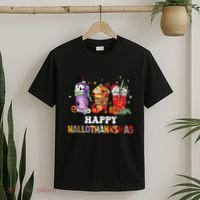 Happy Hallothanksmas Pumpkin Spice Cups T-Shirt thumb 2