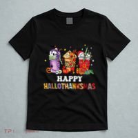 Happy Hallothanksmas Pumpkin Spice Cups T-Shirt thumb 5