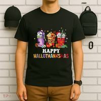 Happy Hallothanksmas Pumpkin Spice Cups T-Shirt thumb 6