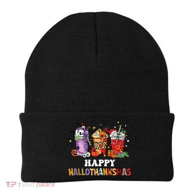 Happy Hallothanksmas Pumpkin Spice Cups Beanie