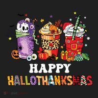 Happy Hallothanksmas Pumpkin Spice Cups Hat thumb 2