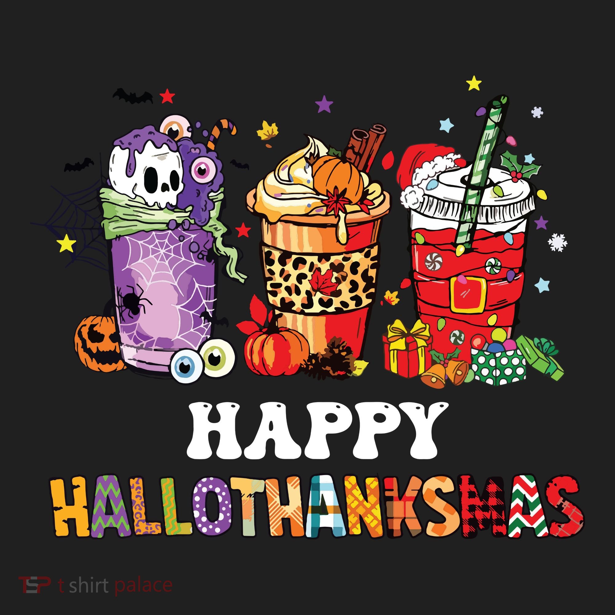Happy Hallothanksmas Pumpkin Spice Cups Hat