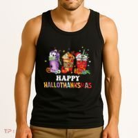 Happy Hallothanksmas Pumpkin Spice Cups Tank Top thumb 3