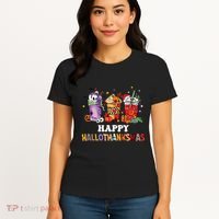 Happy Hallothanksmas Pumpkin Spice Cups Women's T-Shirt thumb 4