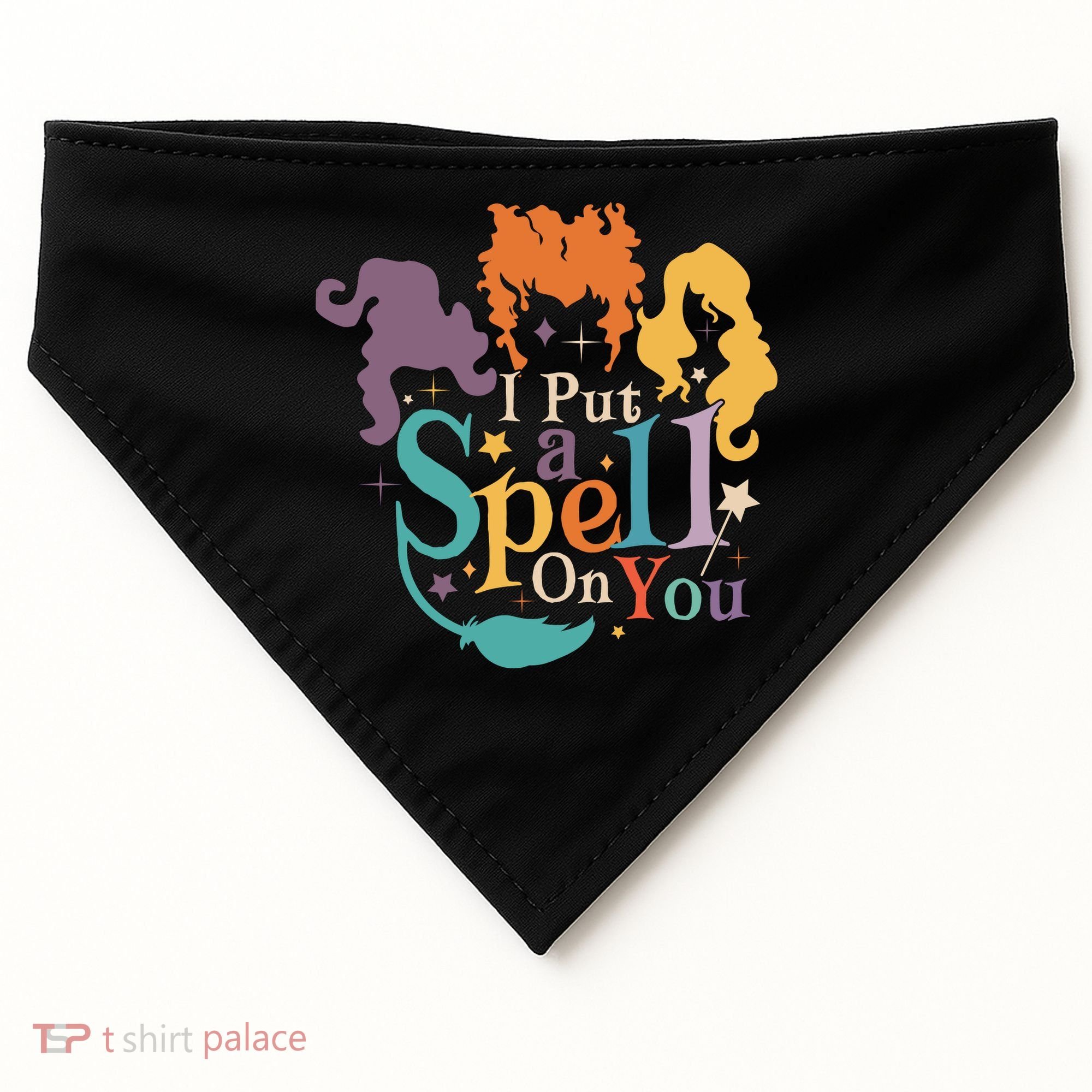 Halloween Hocus Pocus I Put A Spell On You Sanderson Sisters USA-Made Doggie Bandana