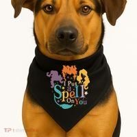 Halloween Hocus Pocus I Put A Spell On You Sanderson Sisters USA-Made Doggie Bandana thumb 1