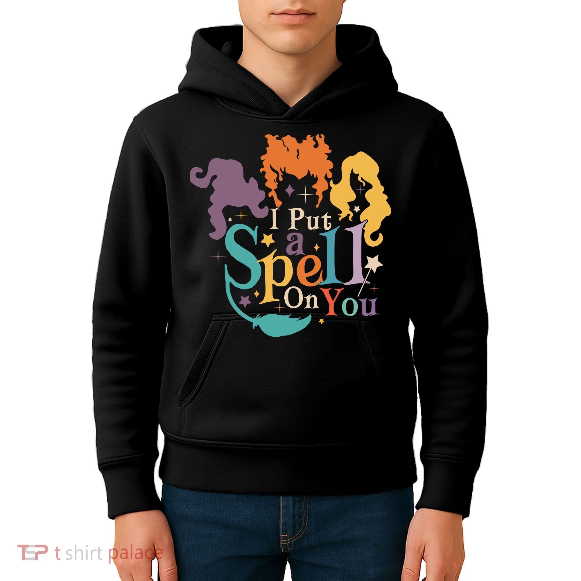 Halloween Hocus Pocus I Put A Spell On You Sanderson Sisters Kids Hoodie