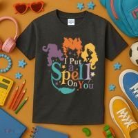 Halloween Hocus Pocus I Put A Spell On You Sanderson Sisters Kids T-Shirt thumb 3