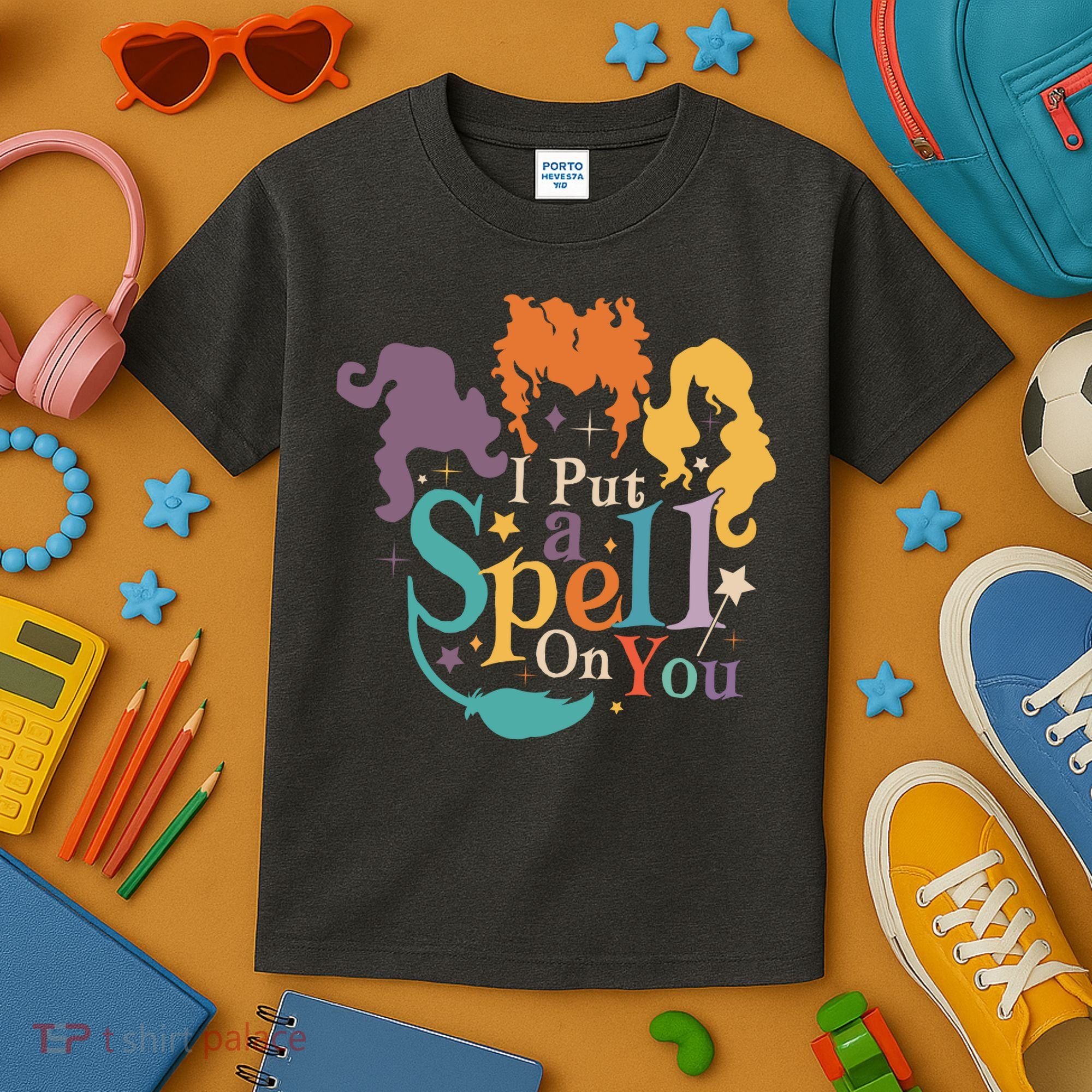 Halloween Hocus Pocus I Put A Spell On You Sanderson Sisters Kids T-Shirt