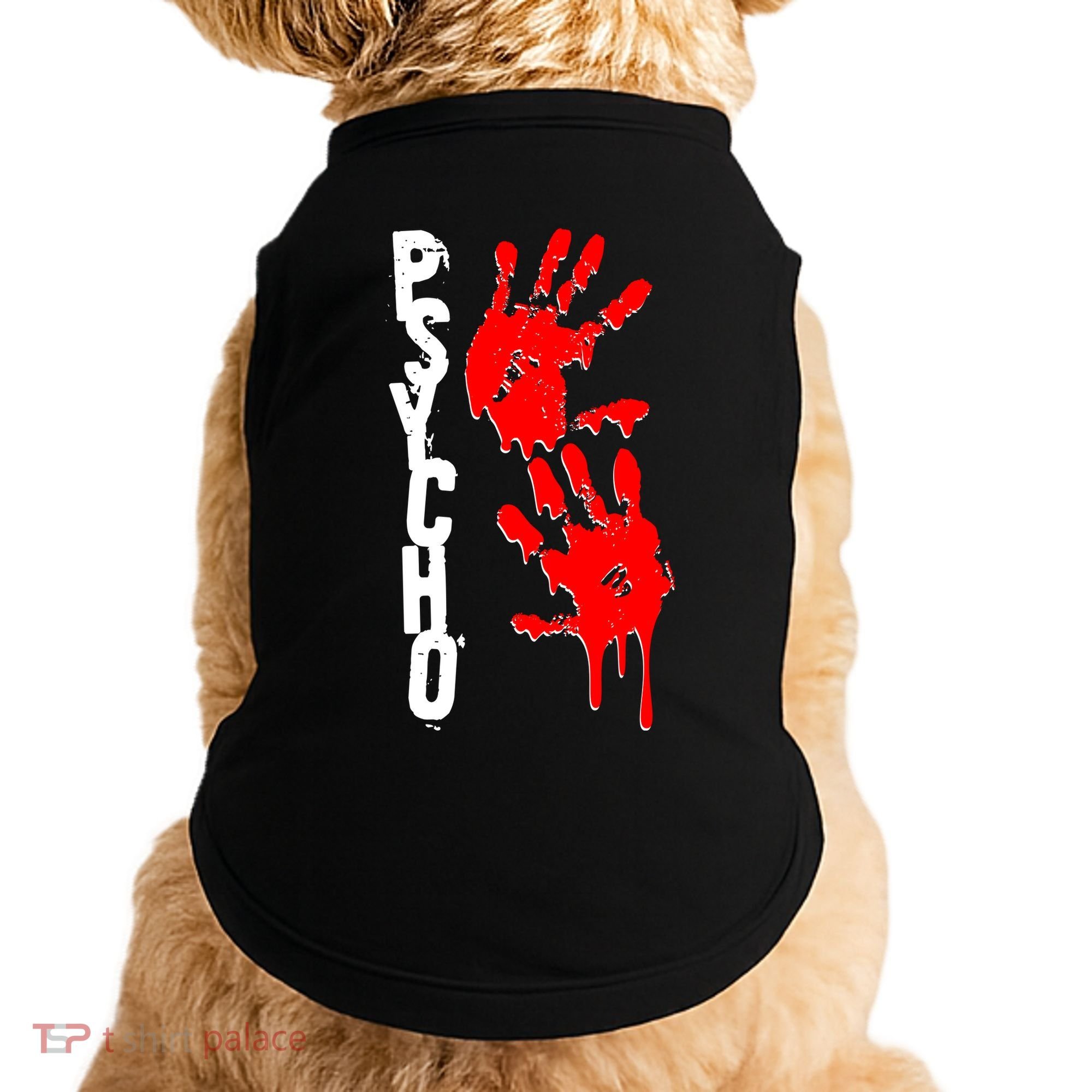 Halloween Horror Psycho Hand Prints Doggie Tank