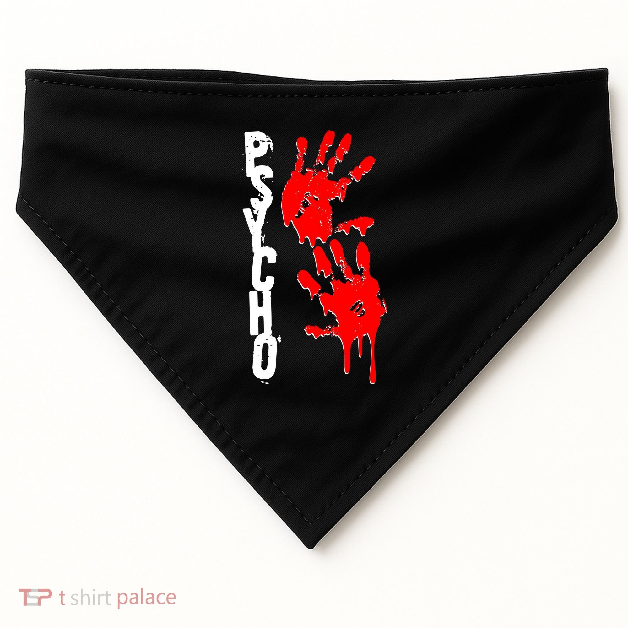 Halloween Horror Psycho Hand Prints USA-Made Doggie Bandana