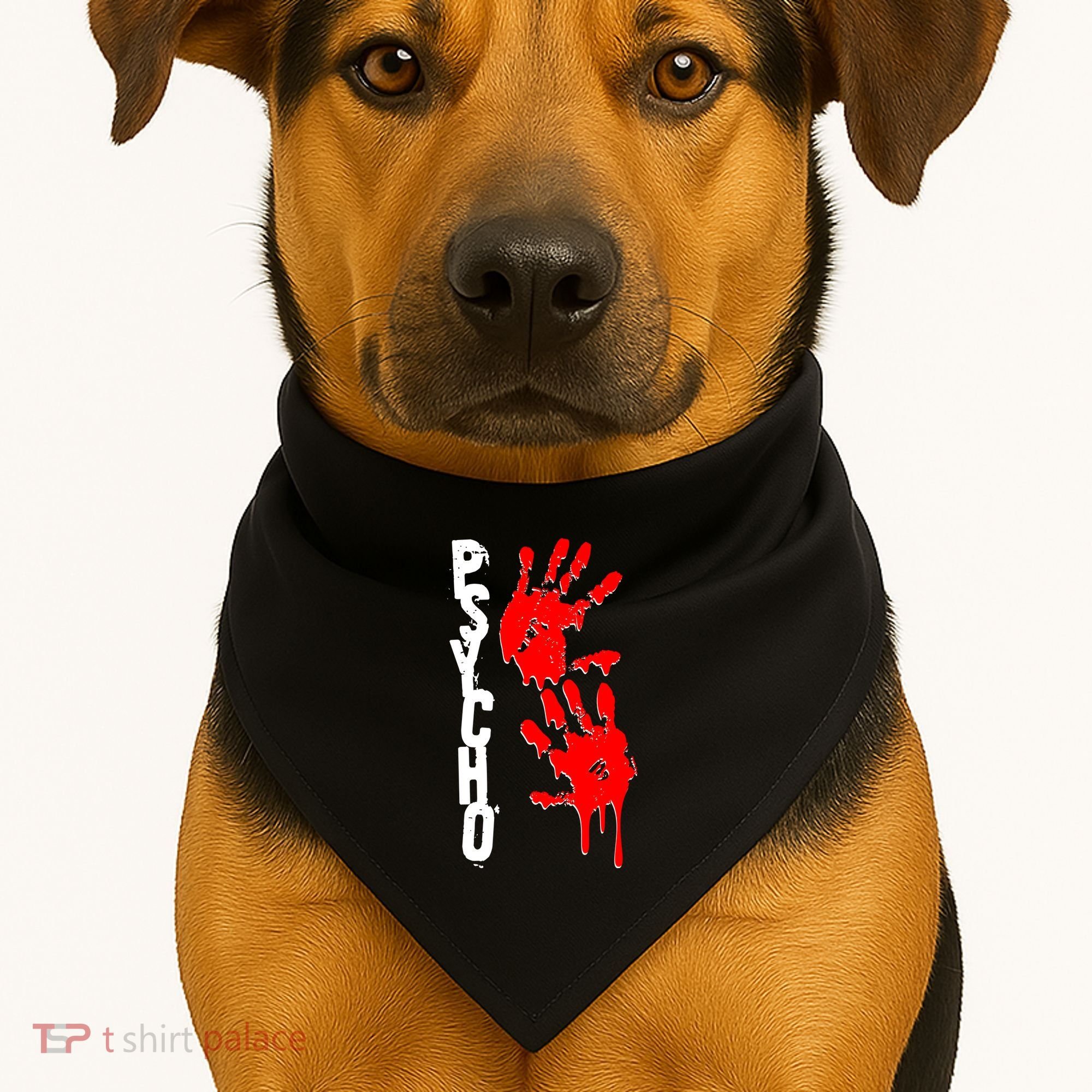 Halloween Horror Psycho Hand Prints USA-Made Doggie Bandana