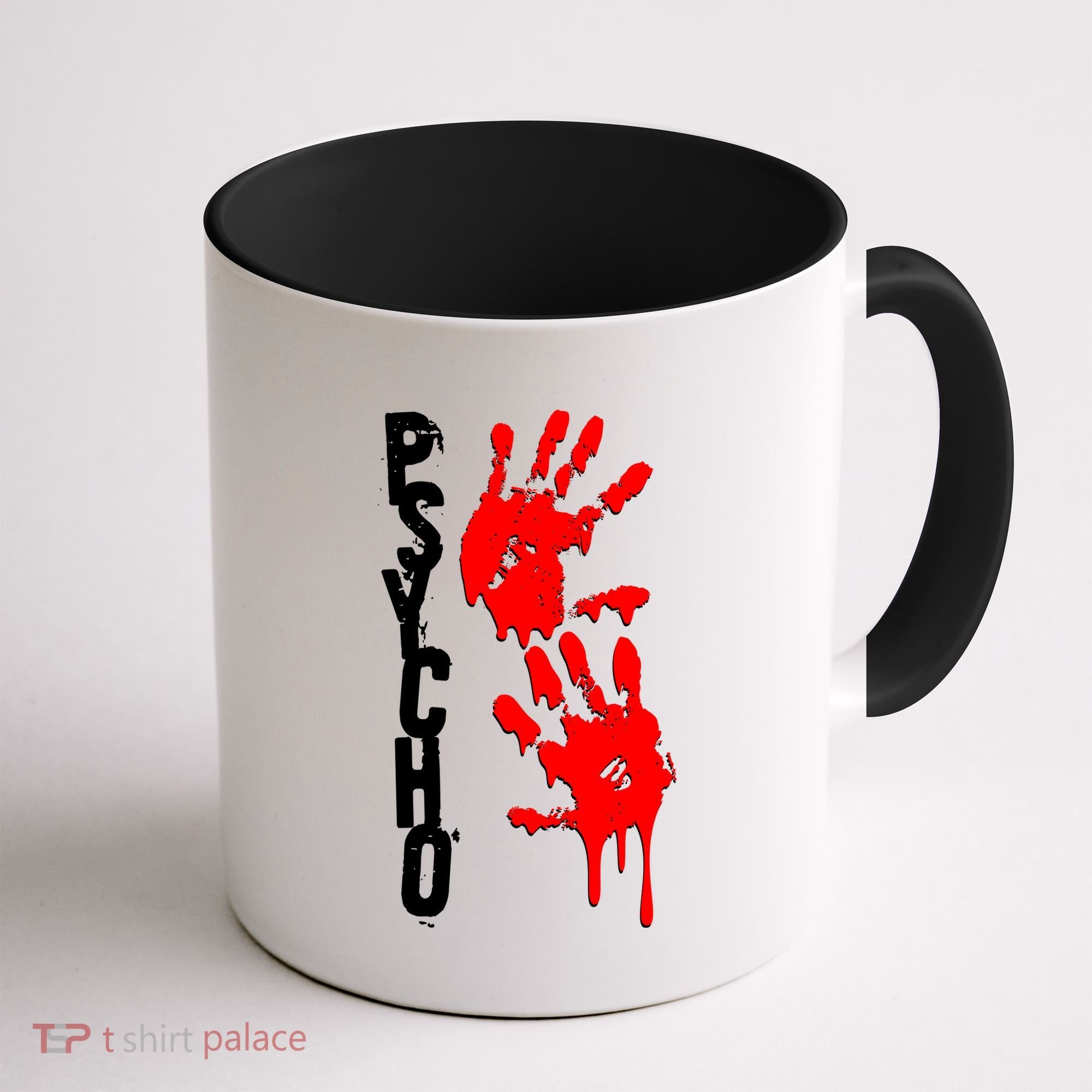 Halloween Horror Psycho Hand Prints Coffee Mug