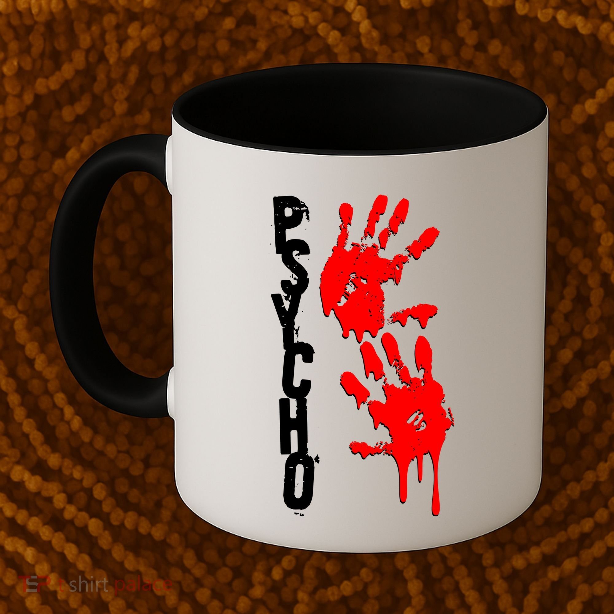 Halloween Horror Psycho Hand Prints Coffee Mug