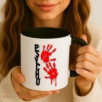 Halloween Horror Psycho Hand Prints Coffee Mug thumb 3