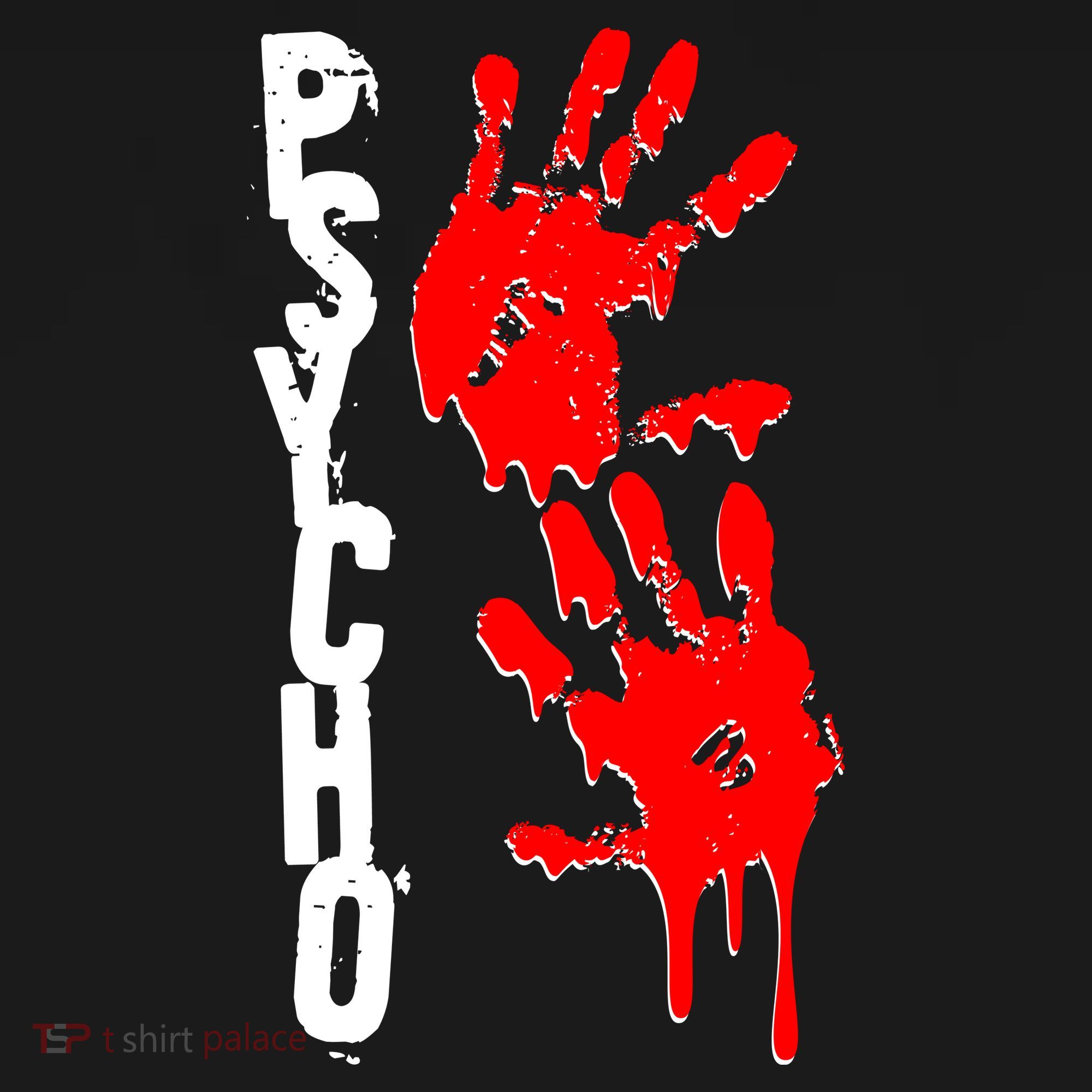 Halloween Horror Psycho Hand Prints Polo