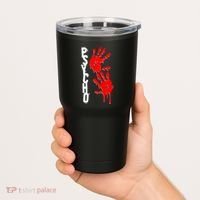 Halloween Horror Psycho Hand Prints Tumbler thumb 2