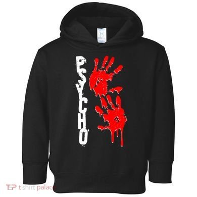 Halloween Horror Psycho Hand Prints Toddler Hoodie
