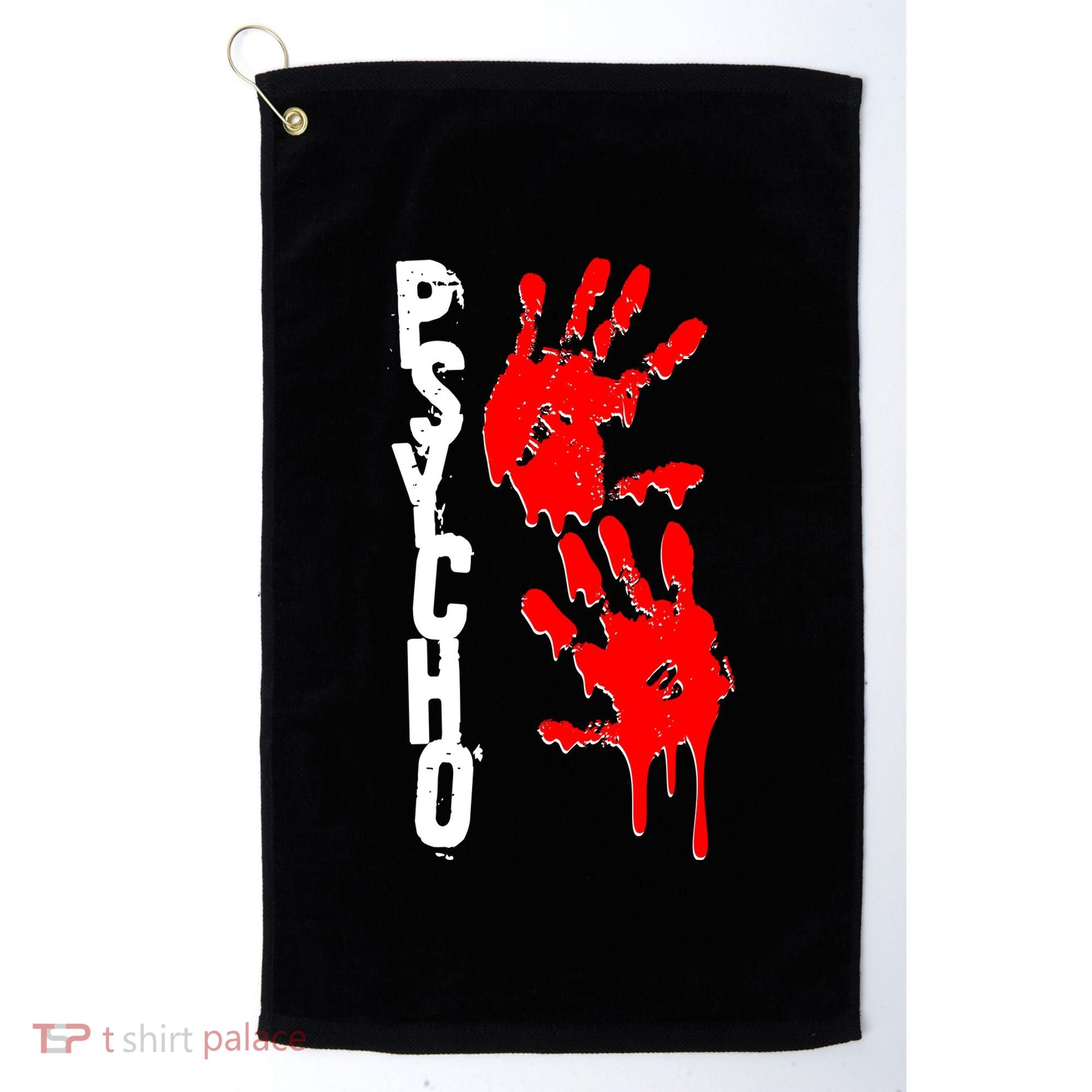 Halloween Horror Psycho Hand Prints Golf Towel