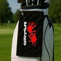 Halloween Horror Psycho Hand Prints Golf Towel thumb 2