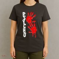 Halloween Horror Psycho Hand Prints T-Shirt thumb 4