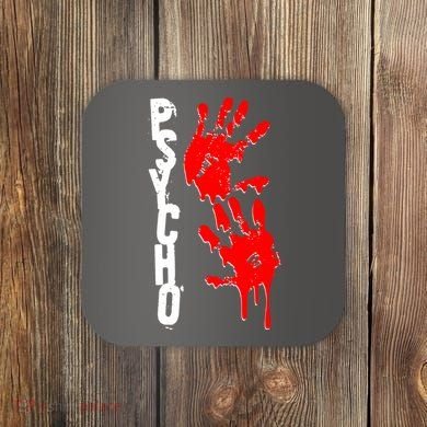 Halloween Horror Psycho Hand Prints Coaster