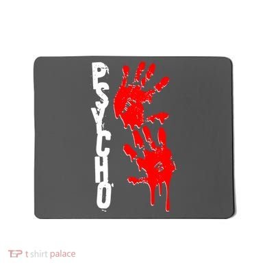 Halloween Horror Psycho Hand Prints Mousepad