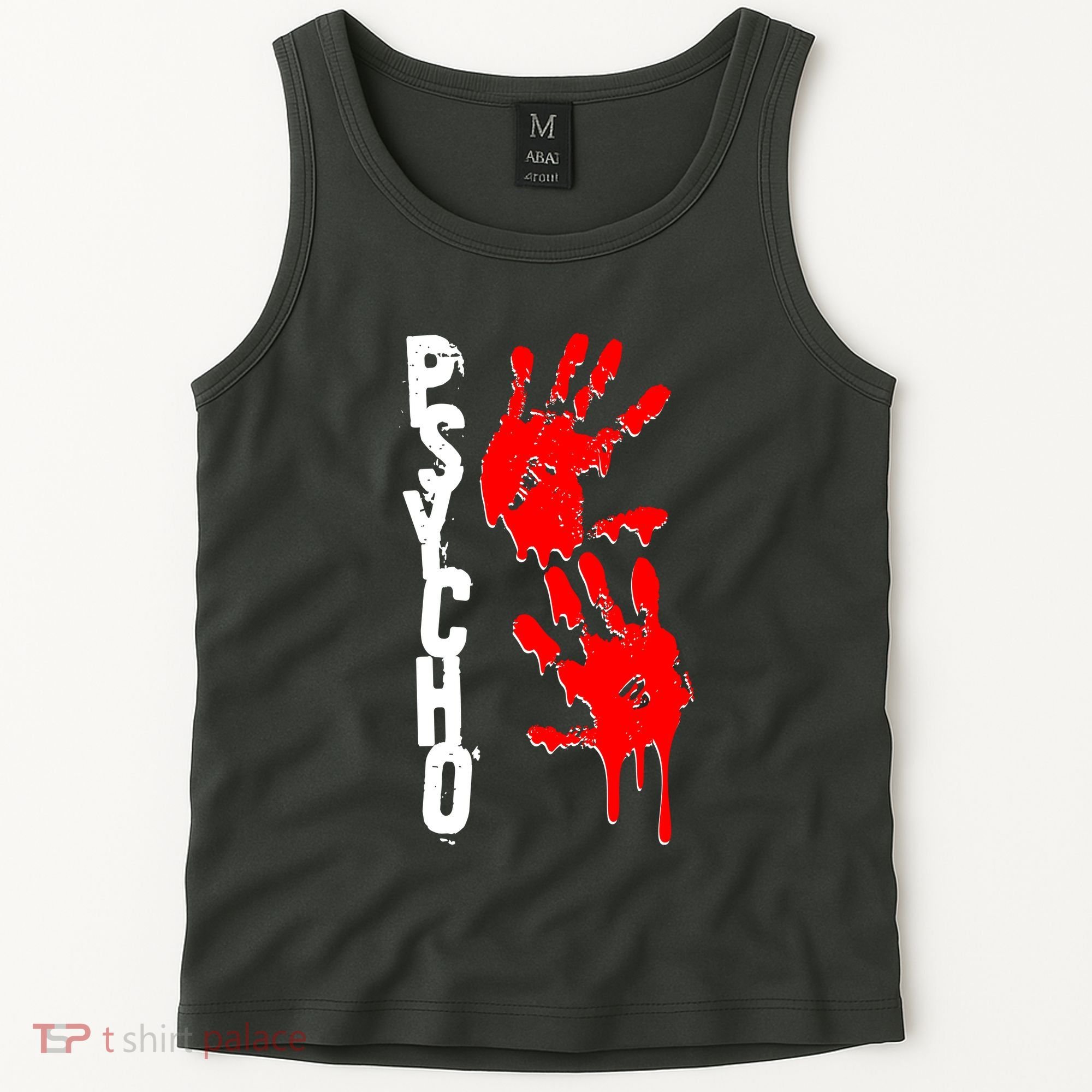 Halloween Horror Psycho Hand Prints Tank Top