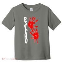Halloween Horror Psycho Hand Prints Toddler T-Shirt thumb 0