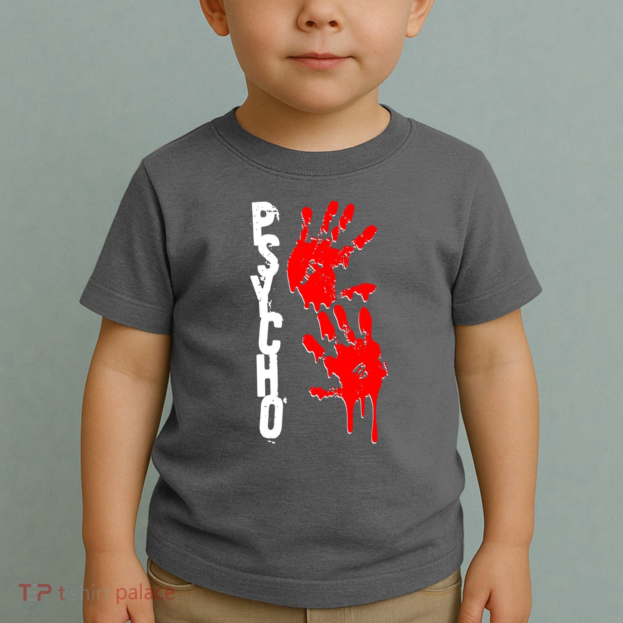Halloween Horror Psycho Hand Prints Toddler T-Shirt