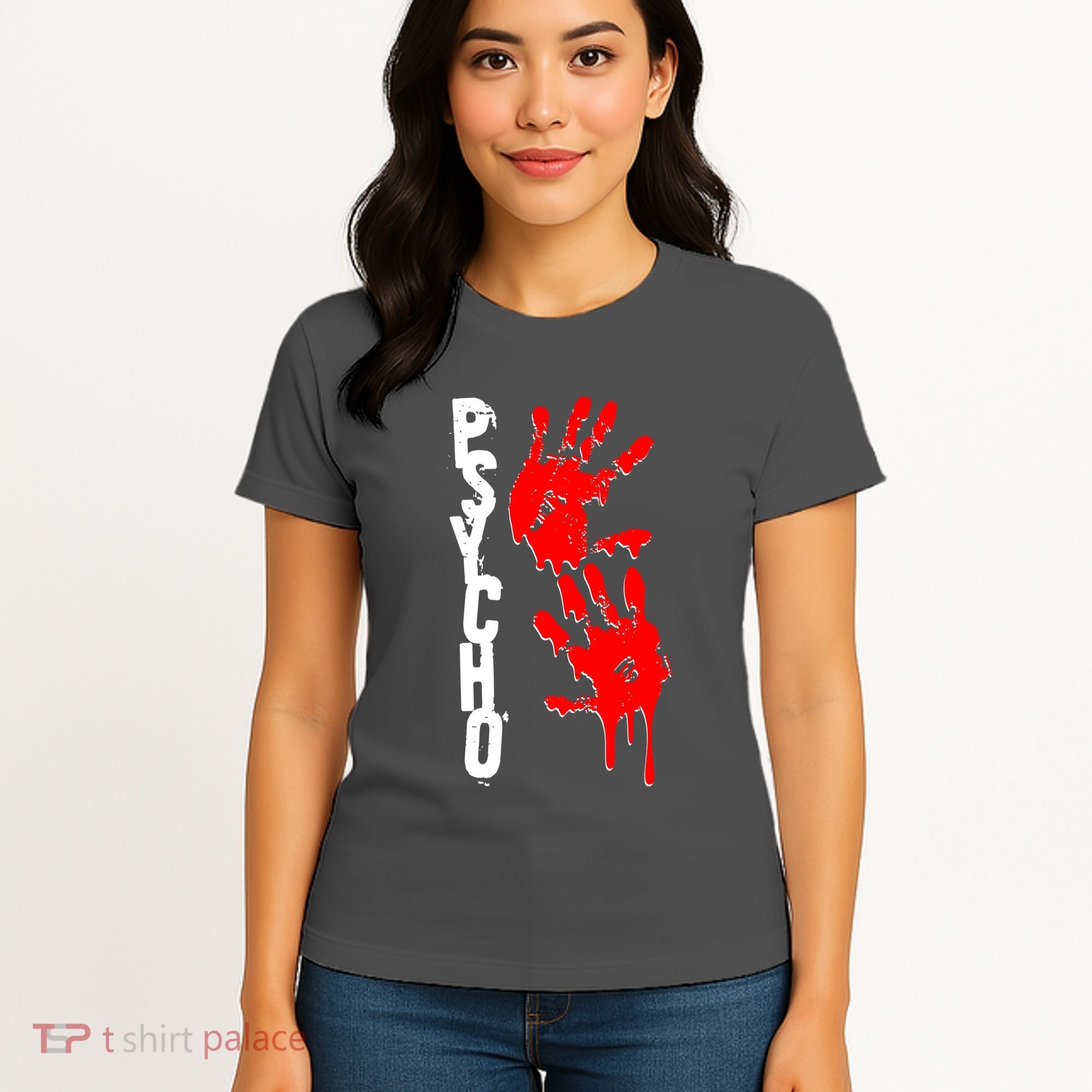 Halloween Horror Psycho Hand Prints Women's T-Shirt