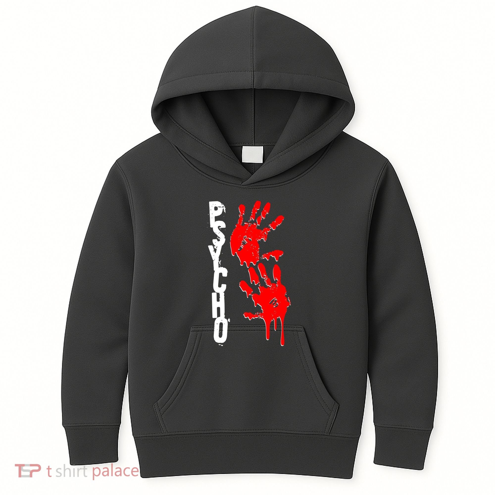 Halloween Horror Psycho Hand Prints Kids Hoodie