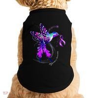 Hummingbird Holding Purple Ribbon AlzheimerS Doggie Tank thumb 0