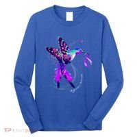 Hummingbird Holding Purple Ribbon AlzheimerS Long Sleeve Shirt thumb 0