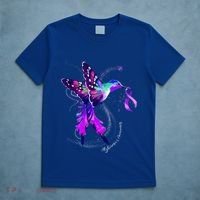 Hummingbird Holding Purple Ribbon AlzheimerS T-Shirt thumb 5