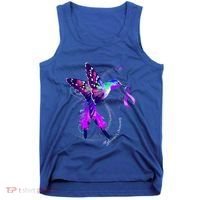 Hummingbird Holding Purple Ribbon AlzheimerS Tank Top thumb 0