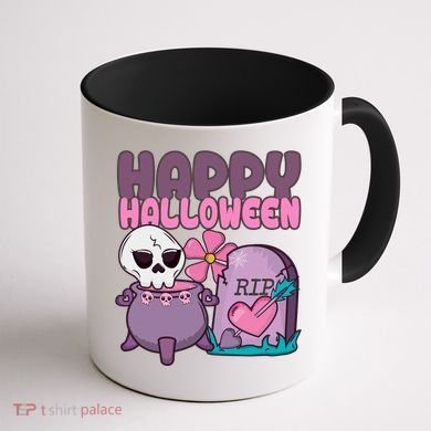 Happy Halloween Pink Cute Coffee Mug back