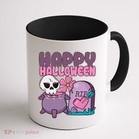 Happy Halloween Pink Cute Coffee Mug thumb 1