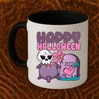 Happy Halloween Pink Cute Coffee Mug thumb 2