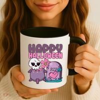 Happy Halloween Pink Cute Coffee Mug thumb 3