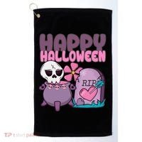 Happy Halloween Pink Cute Golf Towel thumb 0