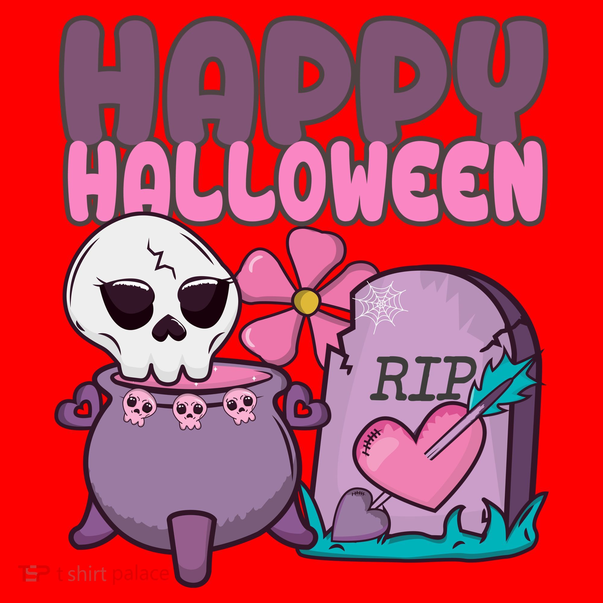 Happy Halloween Pink Cute Santa Hat
