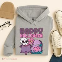 Happy Halloween Pink Cute Hoodie thumb 4