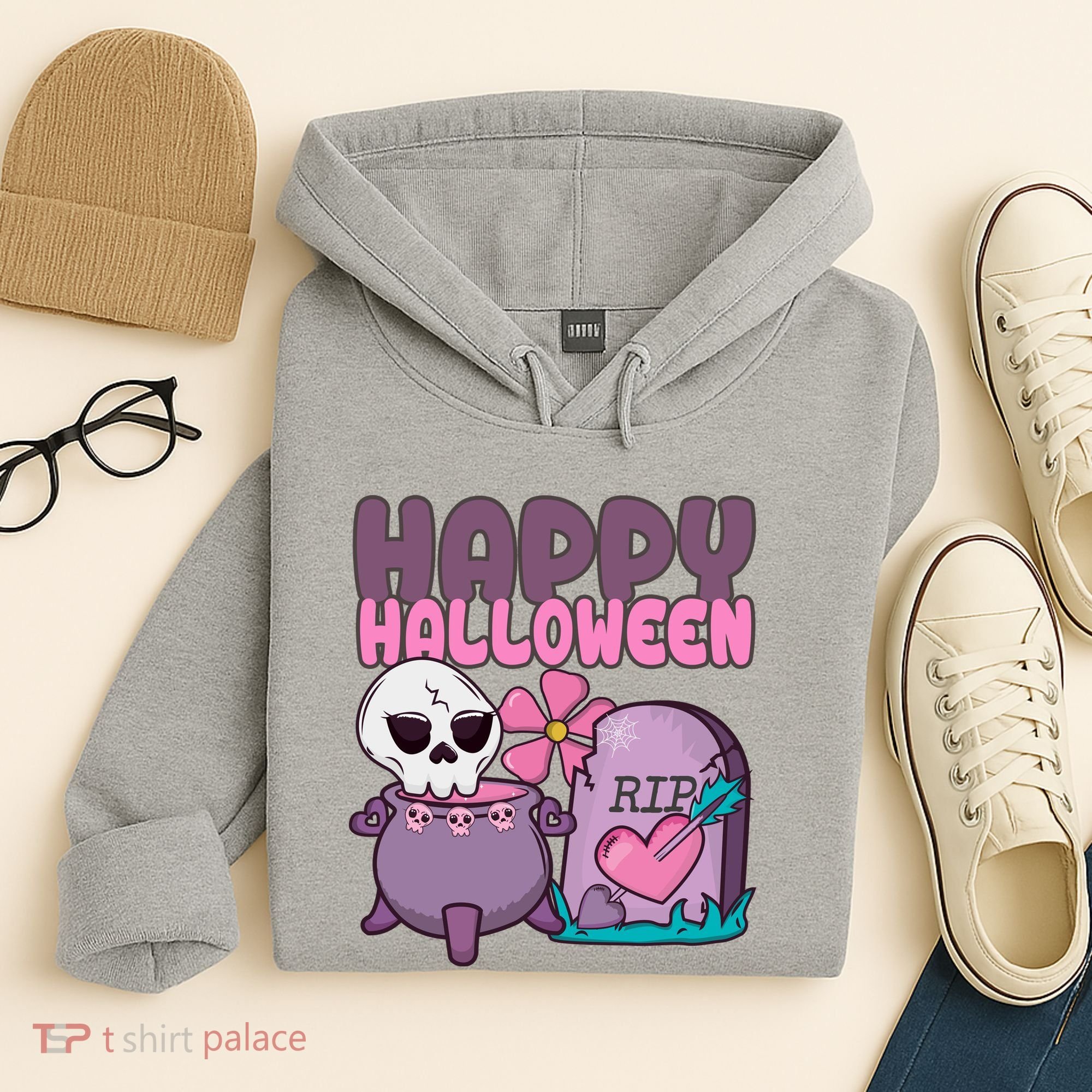 Happy Halloween Pink Cute Hoodie