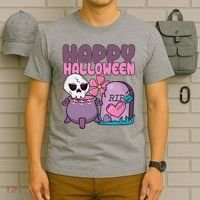Happy Halloween Pink Cute T-Shirt thumb 6