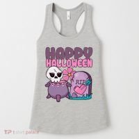 Happy Halloween Pink Cute Women's Tank Top thumb 0