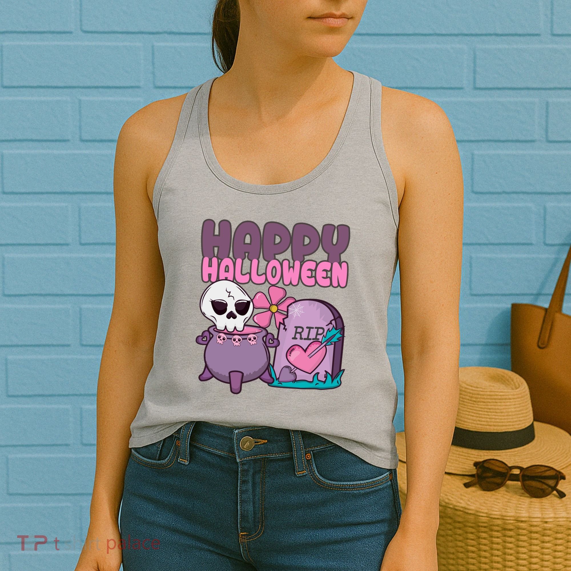 Happy Halloween Pink Cute Women's Tank Top