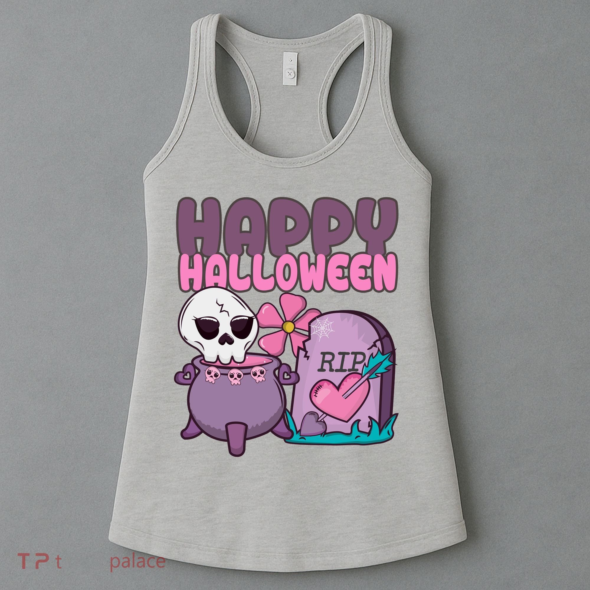 Happy Halloween Pink Cute Women's Tank Top